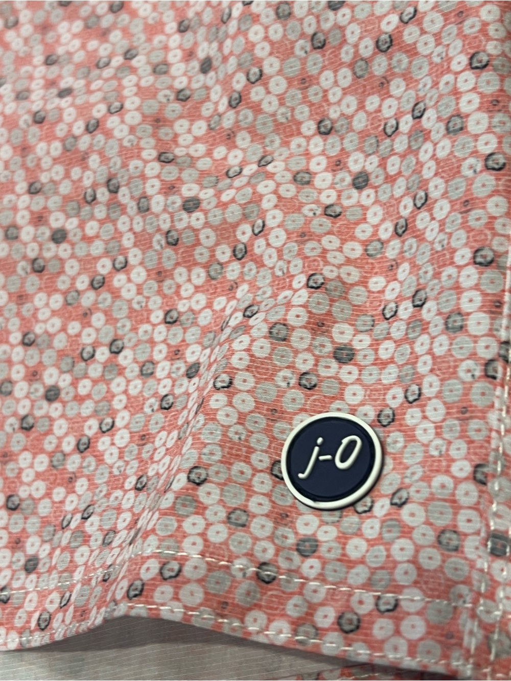 Men’s Johnnie-O Light Pink and Gray Jaco Swim Trunks Size Small “Tango” Print - Picture 15 of 16